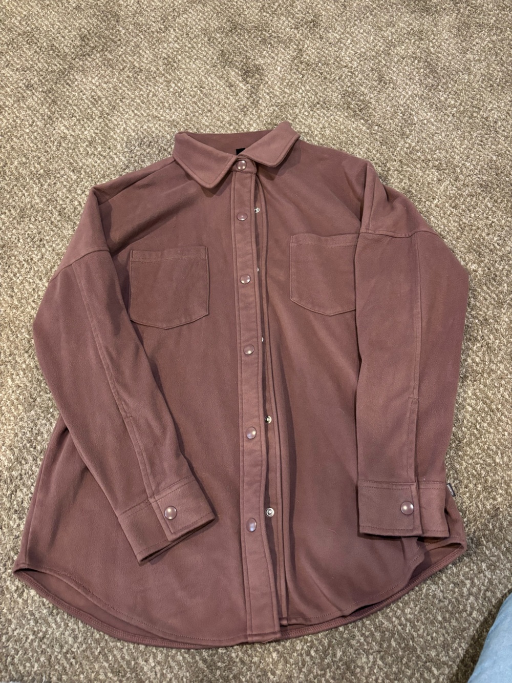 Mondetta Men's Snap-Front Shirt Jacket in Mauve
